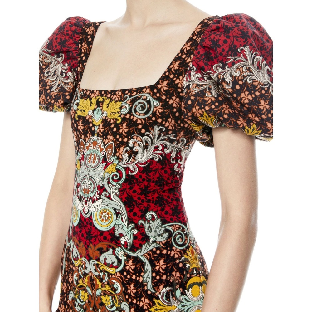 NWT Alice + Olivia Lexia Puff Sleeve Midi Dress 4 - Picture 5 of 13
